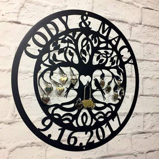 Love Locks Tree Of Life Ceremony Sign, Cut Metal Sign, Metal Wall Art, Metal House Sign Laser Cut Metal Signs Custom Gift Ideas