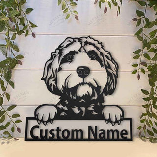 Goldendoodle Personalized Metal Wall Decor, Cut Metal Sign, Metal Wall Art, Metal House Sign Laser Cut Metal Signs Custom Gift Ideas