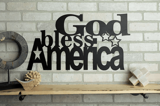 God Bless America Cut Metal Sign Laser Cut Metal Signs Custom Gift Ideas