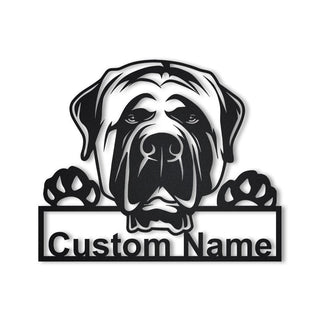 Personalized English Mastiff Dog Metal Sign Art, Custom English Mastiff Dog Metal Sign, Dog Gift, Birthday Gift, Animal Funny, Laser Cut Metal Signs Custom Gift Ideas