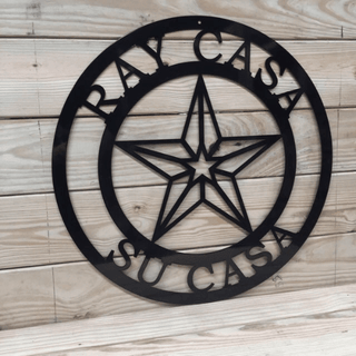 Family Name And Texas Star Sign, Cut Metal Sign, Metal Wall Art, Metal House Sign Laser Cut Metal Signs Custom Gift Ideas