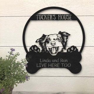 Australian shephered Dog Lovers Funny Personalized Metal House Sign Laser Cut Metal Signs Custom Gift Ideas