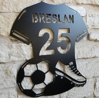 Football Soccer pride uniform Cut Metal Sign Laser Cut Metal Signs Custom Gift Ideas