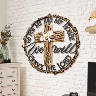 As for me and my house We will serve for the Lord Cut Metal Sign