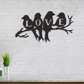 Four Birds And Love Metal House Sign Laser Cut Metal Signs Custom Gift Ideas