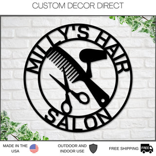 Mothers Day Gift, Personalized Mothers Day Gift, Gift For Mom, Hair Salon Sign, Metal Hair Stylist Sign, Personalized Salon, Custom Booth Laser Cut Metal Signs Custom Gift Ideas