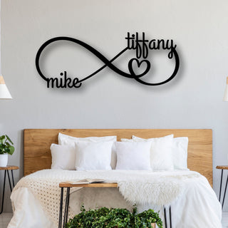 Couple Infinity Sign, Infinity Sign With Name, Personalized Metal Infinity Sign, Newlywed Gift, Personalized Infinity Sign, Infinity Name Sign Laser Cut Metal Signs Custom Gift Ideas