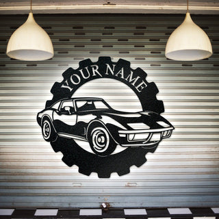 Corvette Classic Car Collection Metal Sign, Great Father's Day Gift Idea Laser Cut Metal Signs Custom Gift Ideas