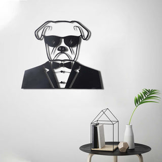 Cool Bulldog Bodyguard for Bulldog Lovers Decor Wall Art Cut Metal Sign Laser Cut Metal Signs Custom Gift Ideas