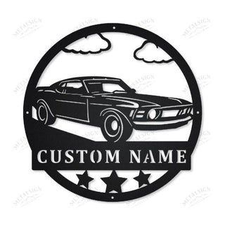 Mustang Car Monogram Metal Wall Decor, Cut Metal Sign, Metal Wall Art, Metal House Sign Laser Cut Metal Signs Custom Gift Ideas