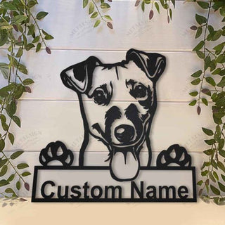 Jack Russell Terrier Personalized Metal Wall Decor, Cut Metal Sign, Metal Wall Art, Metal House Sign, Metal Laser Cut Metal Signs Custom Gift Ideas