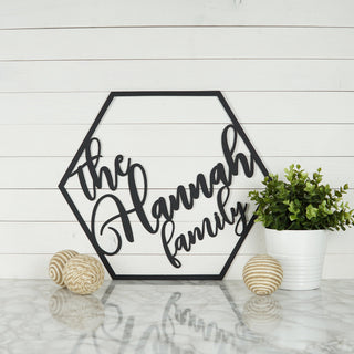 Custom Family Name Metal Sign Anniversary Gift Personalized Wedding Gift Last Name Sign Couples Gift Housewarming Gift, Laser Cut Metal Signs Custom Gift Ideas