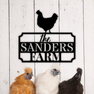 Personalized Chicken Coop Metal Sign, Custom Hen House Sign, Metal Farmhouse Signs, Metal Chicken Coop Sign, Hen House Sign, Farm Sign, Laser Cut Metal Signs Custom Gift Ideas