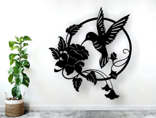 American Hummingbird Metal House Sign Laser Cut Metal Signs Custom Gift Ideas