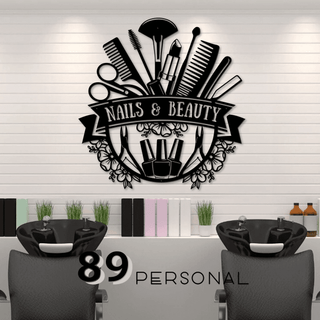 Nails And Beauty Decor Wall Art Personalized Cut Metal Sign Laser Cut Metal Signs Custom Gift Ideas