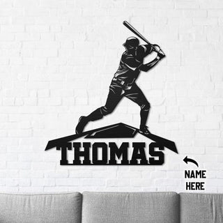 Personalized Baseball Batter Player Metal Sign, Metal Wall, Gift For Baseball Player, Best Gift Ever, Wall Decor, Sign For House, Laser Cut Metal Signs Custom Gift Ideas