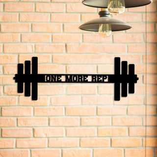 One More Rep Metal Gym Sign, Metal Laser Cut Metal Signs Custom Gift Ideas