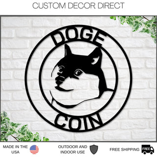 Dogecoin To The Moon, Dogecoin Sign, Metal Dogecoin Sign, Personalized Dogecoin, Custom Cryptocurrency Sign, Dogecoin Gift, Dogecoin Art Laser Cut Metal Signs Custom Gift Ideas