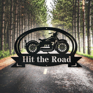 Motorcycle Metal Sign \/ Metal Garage Sign \/ Personalized Metal Art \/ Steel Metal Art \/ Fathers Day Gift \/ Motor Bike Metal Sign Laser Cut Metal Signs Custom Gift Ideas