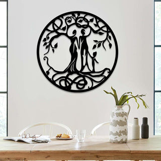 Mom, Dad And Kid Tree Of Life Metal Sign, Wedding Gift Laser Cut Metal Signs Custom Gift Ideas