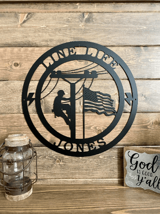 Lineman Sign Gift For Lineman, Cut Metal Sign, Metal Wall Art, Metal House Sign Laser Cut Metal Signs Custom Gift Ideas