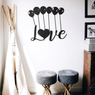 Love And Balloon Heart Decor Wall Art Cut Metal Sign Laser Cut Metal Signs Custom Gift Ideas