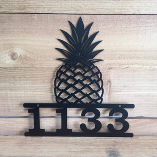 Custom Metal Pineapple Address Sign, Cut Metal Sign, Metal Wall Art, Metal House Sign Laser Cut Metal Signs Custom Gift Ideas