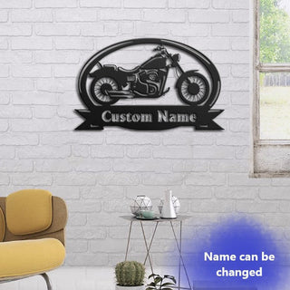 Motobike Lovers Customized Name Metal Wall Art Laser Cut Metal Signs Custom Gift Ideas