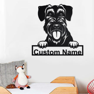 Custom Giant Schnauzer Dog Metal Wall Art, Personalized Giant Schnauzer Name Sign Decoration For Room, Giant Schnauzer Home Decor,custom Dog Laser Cut Metal Signs Custom Gift Ideas