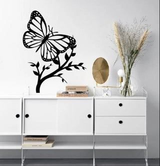 Butterfly and Tree Are Awesome Metal House Sign Laser Cut Metal Signs Custom Gift Ideas