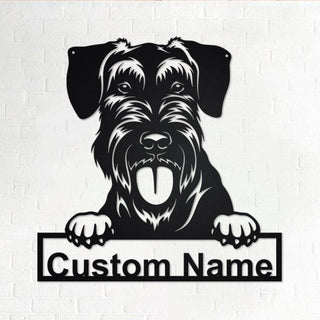 Custom Giant Schnauzer Dog Metal Wall Art, Personalized Giant Schnauzer Name Sign Decoration For Room, Giant Schnauzer Home Decor,custom Dog Laser Cut Metal Signs Custom Gift Ideas