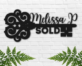 Realtor Gift Metal Sign, Real Estate Agent Marketing Gift, Promotional Item, Custom Name Sign, Personalized Metal Sign, Housewarming Gift Laser Cut Metal Signs Custom Gift Ideas