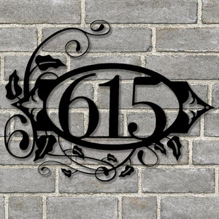 Vine, Address Sign, Decorative, Metal Sign, Personalized, Wedding Gift, Housewarming Gift, Address, Weatherproof, Laser Cut Metal Signs Custom Gift Ideas