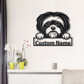 Shih Tzu Personalized Metal Wall Decor, Cut Metal Sign, Metal Wall Art, Metal House Sign Laser Cut Metal Signs Custom Gift Ideas