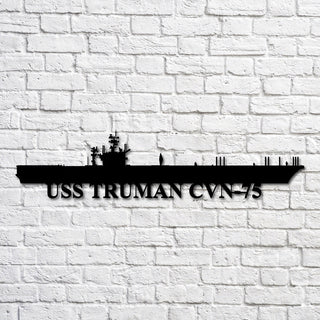 Uss Truman Cvn 75 Navy Ship Metal Art, Gift For Navy Veteran, Navy Ships Silhouette Metal Art, Navy Home Decor Laser Cut Metal Signs Custom Gift Ideas