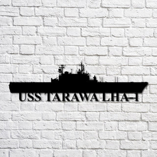 Uss Tarawa Lha1 Navy Ship Metal Art, Gift For Navy Veteran, Navy Ships Silhouette Metal Art, Navy Home Decor Laser Cut Metal Signs Custom Gift Ideas