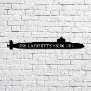 Uss Lafayette Ssbn616 Navy Ship Metal Art, Custom Us Navy Ship Cut Metal Sign, Gift For Navy Veteran, Navy Ships Silhouette Metal Art, Navy Home Decor Laser Cut Metal Signs Custom Gift Ideas