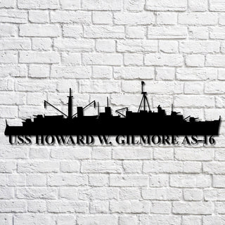 Uss Howard W. Gilmore As16 Navy Ship Metal Art, Custom Us Navy Ship Cut Metal Sign, Gift For Navy Veteran, Navy Ships Silhouette Metal Art, Navy Home Decor Laser Cut Metal Signs Custom Gift Ideas