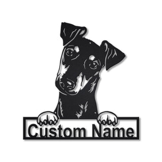 Personalized Manchester Terrier Dog Metal Sign Art, Custom Manchester Terrier Dog Metal Sign, Boxer Dog Funny, Dog Gift, Animal Custom Laser Cut Metal Signs Custom Gift Ideas