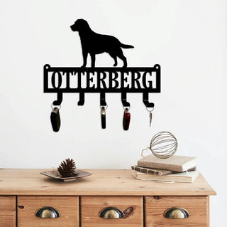 Personalized Labrador Retriever Key Holder, Metal Dog Leash Holder, Metal Key Hanger, Key Hooks, Key Holder, Key Hanger, Dog Lovers Gift Laser Cut Metal Signs Custom Gift Ideas