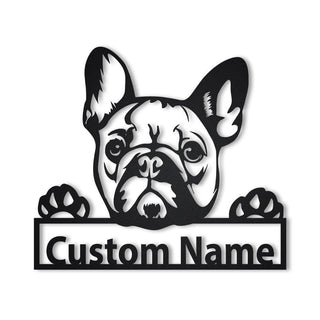 Personalized French Bulldog Metal Sign Art, Custom French Bulldog Metal Sign, French Bulldog Dog Gifts For Men, Dog Gift, Animal Gift, Laser Cut Metal Signs Custom Gift Ideas