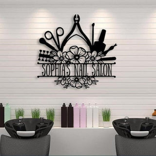 Personalized Nail Salon Metal Sign, Nail Tools Sign, Nail Shop Decor, Nail Salon Decor, Sign For Nail Salon, Beauty Salon Sign Laser Cut Metal Signs Custom Gift Ideas