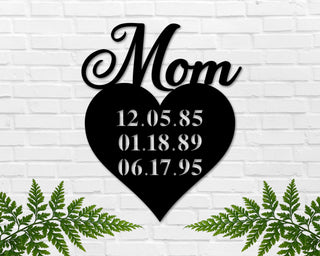 Personalized Mothers Day Gift, Mothers Day Gift, Mom Sign, Gift For Mom, Rustic Sign For Mom, Metal Sign, Mother's Day, Kids Name Sign, Sign Laser Cut Metal Signs Custom Gift Ideas