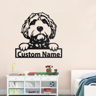 Personalized Goldendoodle Metal Sign, Goldendoodle Metal Wall Art, Dog Metal Sign, Goldendoodle Gift, Goldendoodle Lover Gift Goldendoodle Laser Cut Metal Signs Custom Gift Ideas