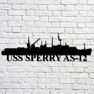 Uss Sperry As12 Navy Ship Metal Art, Gift For Navy Veteran, Navy Ships Silhouette Metal Art, Navy Home Decor Laser Cut Metal Signs Custom Gift Ideas