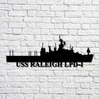 Uss Raleigh Lpd1 Navy Ship Metal Art, Gift For Navy Veteran, Navy Ships Silhouette Metal Art, Navy Home Decor Laser Cut Metal Signs Custom Gift Ideas