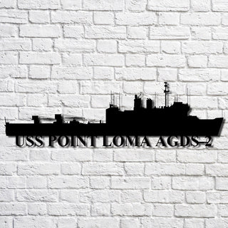 Uss Point Loma Agds2 Navy Ship Metal Art, Gift For Navy Veteran, Navy Ships Silhouette Metal Art, Navy Home Decor Laser Cut Metal Signs Custom Gift Ideas