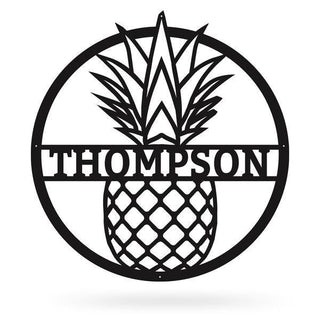 Pineapple Monogram, Cut Metal Sign, Metal Wall Art, Metal House Sign Laser Cut Metal Signs Custom Gift Ideas