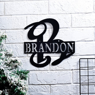 Personalized Wedding Gift,metal Monogram Sign,metal Wall Art,metal Name Sign,personalized Metal Sign,custom Last Name Sign,family Name Sign Laser Cut Metal Signs Custom Gift Ideas