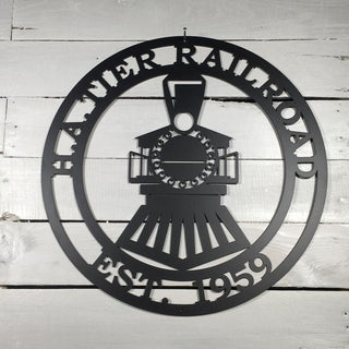 Personalized Train Sign, Powder Coated For Outdoor Or Indoor Use, High Quality Custom Metal Sign, Laser Cut Metal Signs Custom Gift Ideas